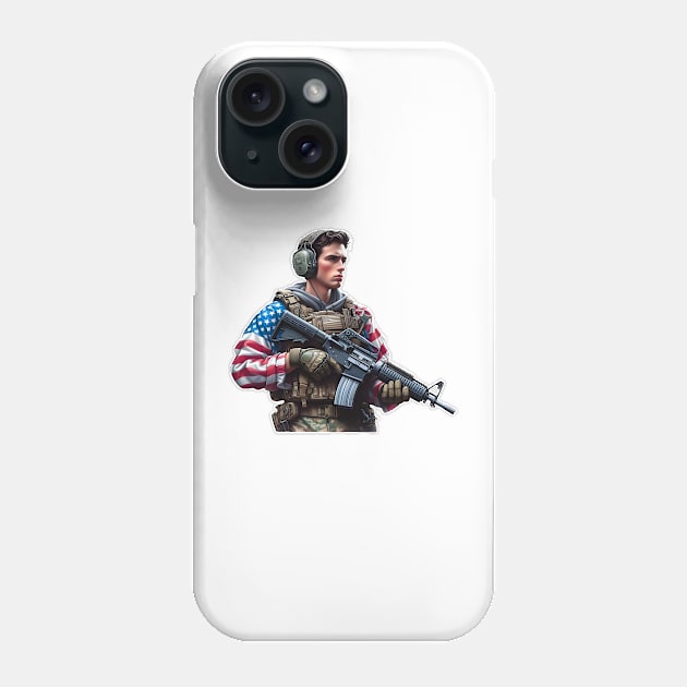 Tactical Man Phone Case by Rawlifegraphic