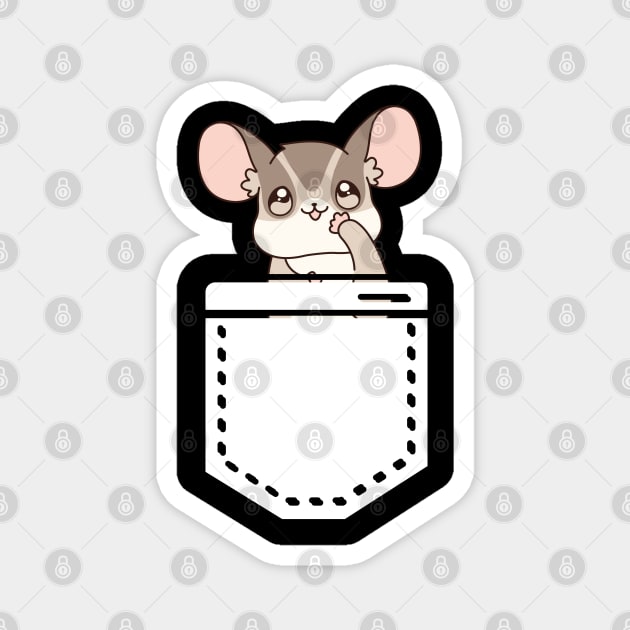 Sugar Glider Pocket Magnet by The WYLD Tribe