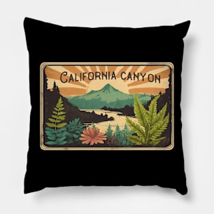 Beautiful California Canyon of Fern Canyon Hiking Trails Pillow