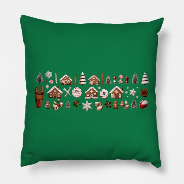 Christmas Gingerbread Pillow by Urban Gypsy Designs