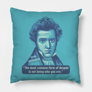 Søren Kierkegaard Portrait and Quote Pillow