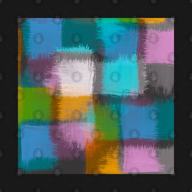 Abstract Colorful Squares Patchwork by art64