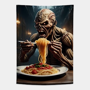 Eddie eating spaghetti Tapestry