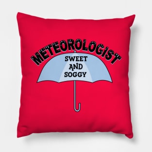 Sweet Meteorologist White Text Pillow