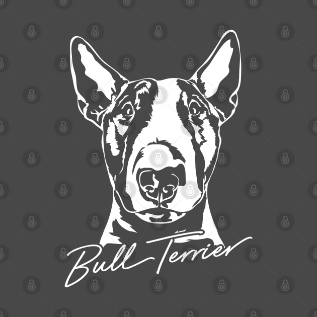English Bull Terrier dog lover portrait by wilsigns