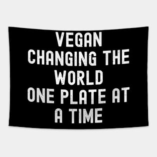 Vegan Changing the World, One Plate at a Time Tapestry