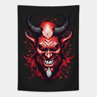 Cheerful Devil: A Splash of Mischief Tapestry