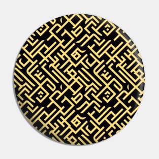 Golden Geometric Lines Pin