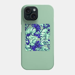 Tropical Leaves Camouflage Of Banana and Monstera 2 Phone Case