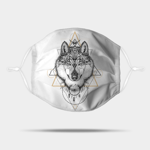 Totem mandala Wolf in boho/ethnic/aztec style - Wolf ...