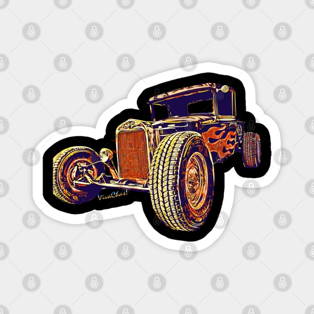 Trash Polka Rat Rod Magnet by vivachas