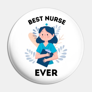 Best Nurse Ever Super Hero Pin