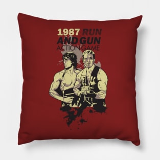 1987 RUN AND GUN ACTION GAME Pillow