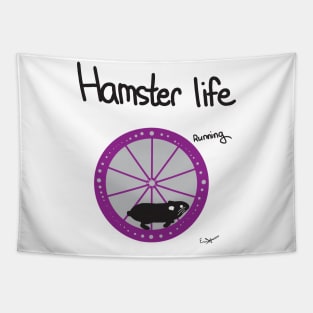 Hamster Life Running Tapestry