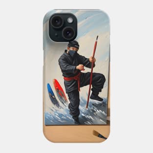 Brushstroke Shadows - The Painting Ninja Phone Case