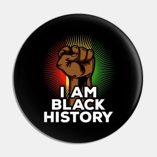 I Am Black History Pin