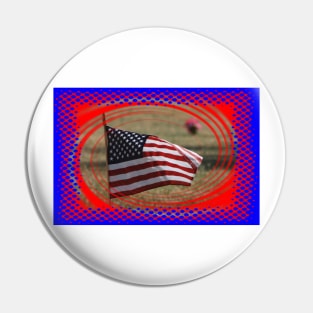 Colorful US Flag on Memorial Day Pin