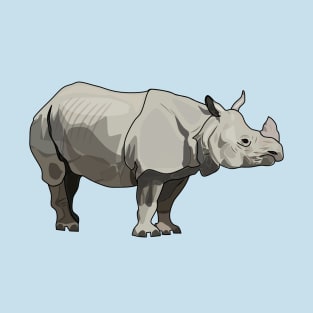 Javan rhinoceros cartoon illustration T-Shirt