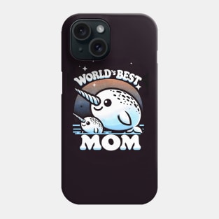 World's Best Narwhal Mom Tee Phone Case