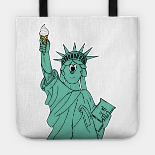 Statue Of Liberty Ice Cream Independence 4th July Tote