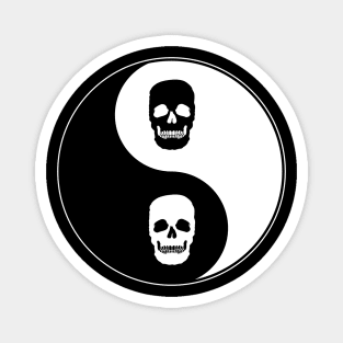 Yin and Yang Skull Magnet