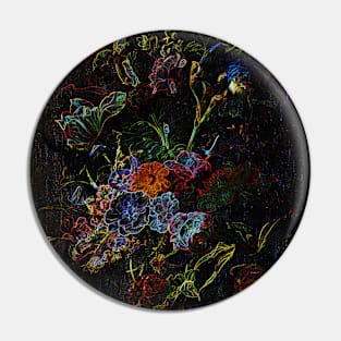 Black Panther Art - Glowing Flowers in the Dark 17 Pin