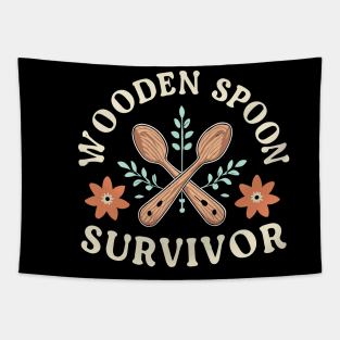 Wooden Spoon Survivor, minimal design Tapestry