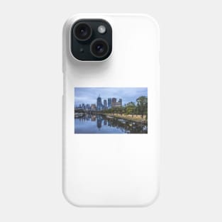 Melbourne from the Swan Street Bridge, Melbourne, Victoria, Australia. Phone Case