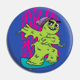 Funny Skateboarding Booger Pin