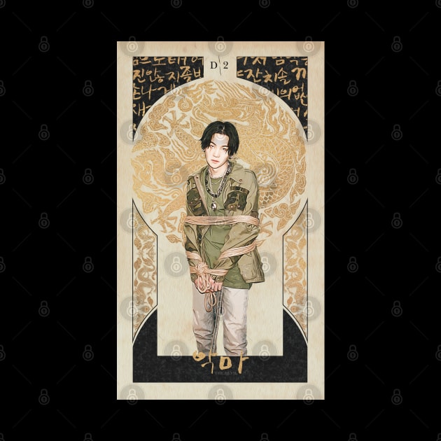 BTS Daechwita Yoongi Agust D Suga Tarot Card T-Shirt by kkotstore