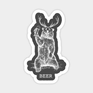 Bear + Deer + Beer Magnet