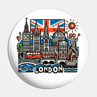 London Pop Art Pin