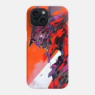 Discover Apocalyptic Anime Art and Surreal Manga Designs - Futuristic Illustrations Inspired by Neon Genesis Evangelion Phone Case