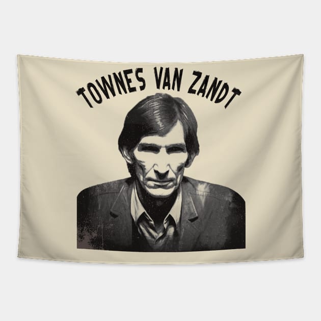 Townes Van Zandt retro Tapestry by Moulezitouna