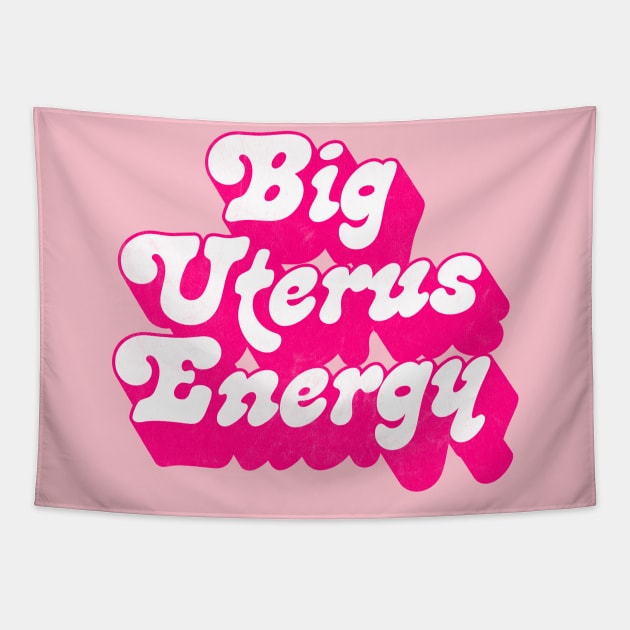 Big Uterus Energy / Feminist Typography Design Tapestry by DankFutura