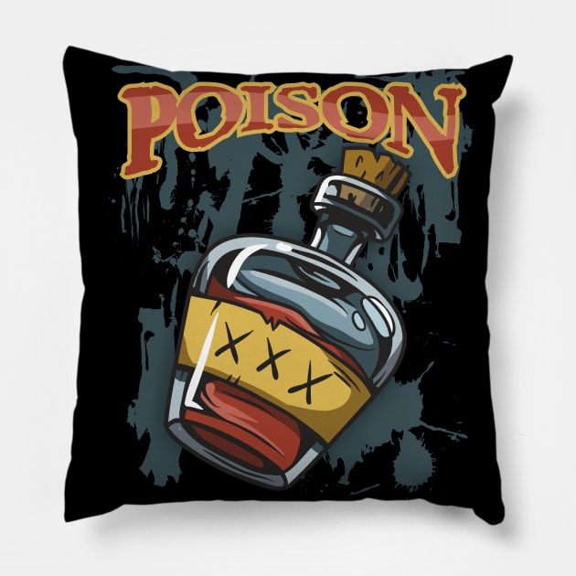 Poison Potion Bottle Birthday Gift Shirt Pillow by KAOZ