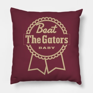 Beat The Gators gameday rivalry (gold) Pillow