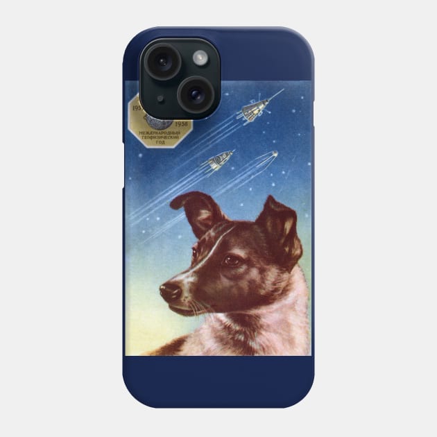 1958 Laika, First Dog in Space Phone Case by historicimage