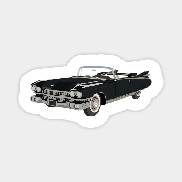 Black Vintage Luxury Car Magnet by NorseTech