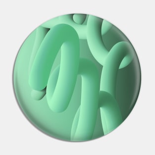 Fluid geometric green shape Pin