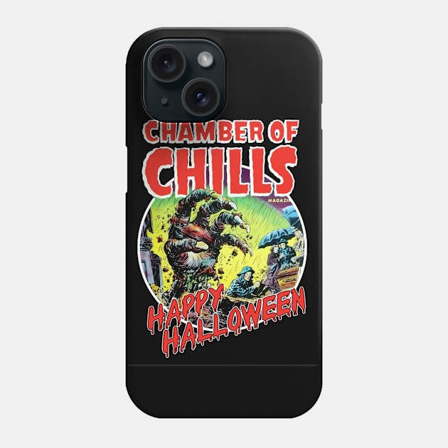 Happy Halloween Chamber of Chills Retro Tee Phone Case by Joaddo