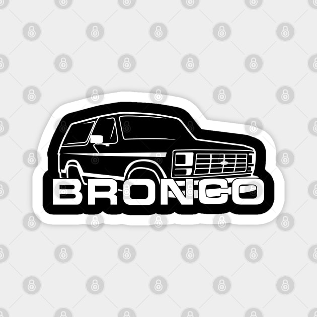 1980-1986 Ford Bronco New Logo White Magnet by The OBS Apparel