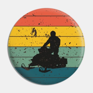 Snowmobile Vintage Design Pin