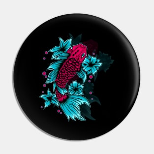 Betta Fish Illustration Pin