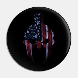 Patriotic American Spartan Pin