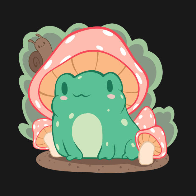 Cottagecore Aesthetic Frog Mushroom Hat Snail Kawaii by SWIFTYSPADE