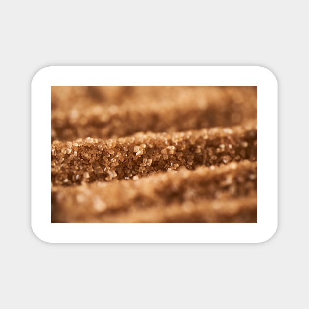 Brown cane sugar closeup Magnet by naturalis