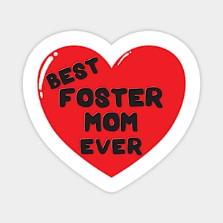 Best foster mom ever heart doodle hand drawn design Magnet