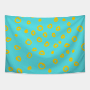 Abstract boho yellow bubble pattern Tapestry