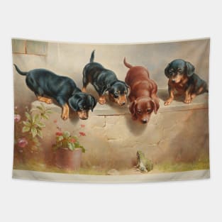 Dachshund Puppies Tapestry